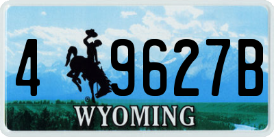 WY license plate 49627B