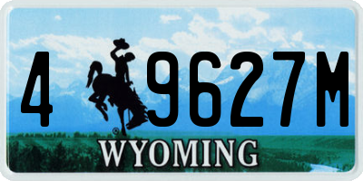WY license plate 49627M