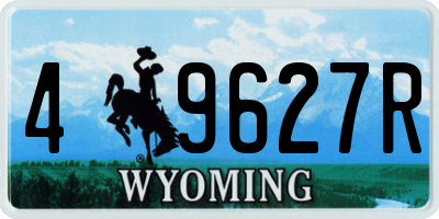 WY license plate 49627R