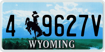 WY license plate 49627V