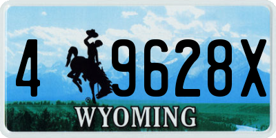 WY license plate 49628X