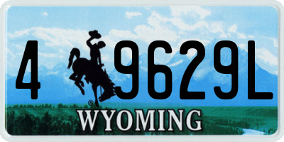 WY license plate 49629L