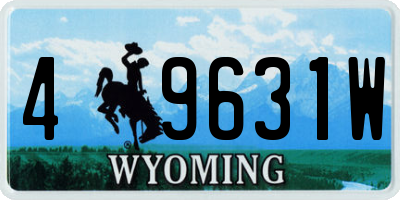 WY license plate 49631W