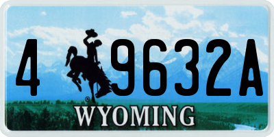 WY license plate 49632A
