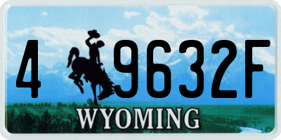 WY license plate 49632F