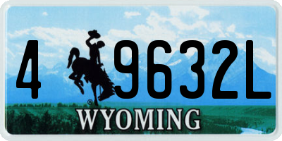 WY license plate 49632L