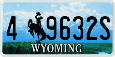 WY license plate 49632S