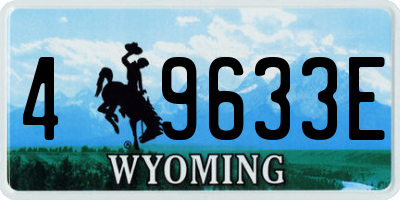 WY license plate 49633E