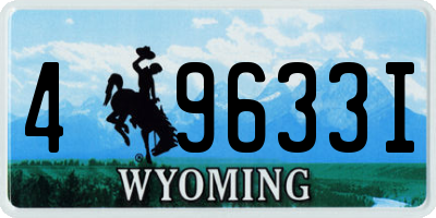 WY license plate 49633I
