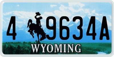 WY license plate 49634A