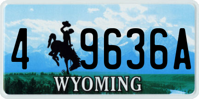 WY license plate 49636A