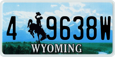 WY license plate 49638W