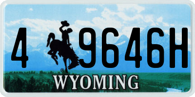 WY license plate 49646H