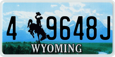 WY license plate 49648J