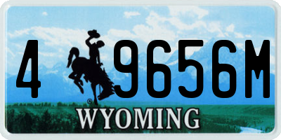 WY license plate 49656M