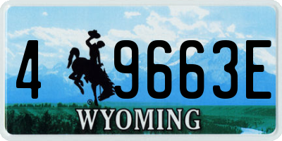 WY license plate 49663E