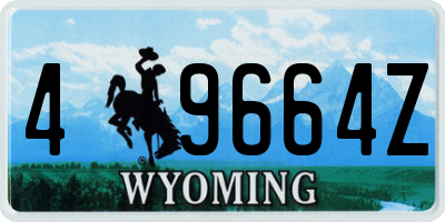 WY license plate 49664Z