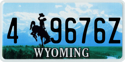 WY license plate 49676Z