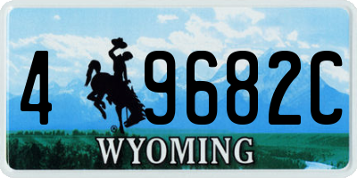 WY license plate 49682C