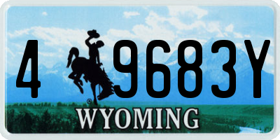 WY license plate 49683Y