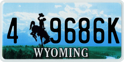 WY license plate 49686K