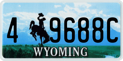 WY license plate 49688C