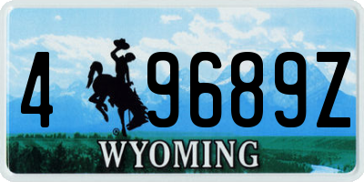 WY license plate 49689Z