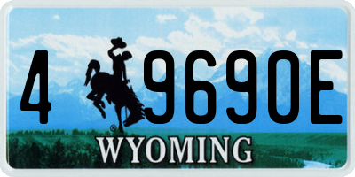 WY license plate 49690E