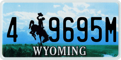 WY license plate 49695M