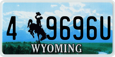 WY license plate 49696U