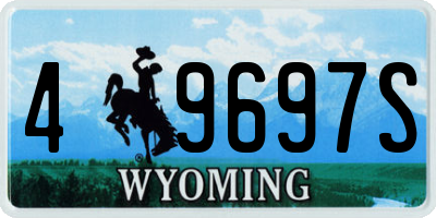 WY license plate 49697S