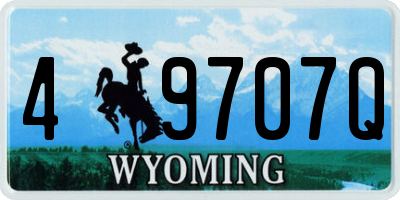 WY license plate 49707Q