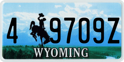 WY license plate 49709Z