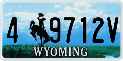 WY license plate 49712V