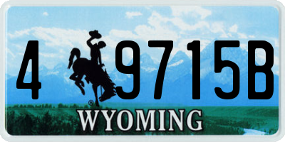 WY license plate 49715B