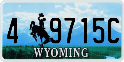 WY license plate 49715C