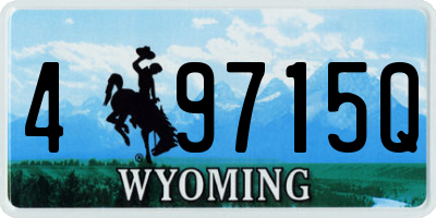 WY license plate 49715Q