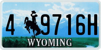 WY license plate 49716H