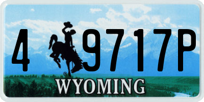 WY license plate 49717P