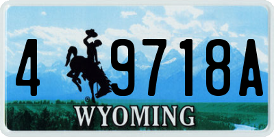 WY license plate 49718A