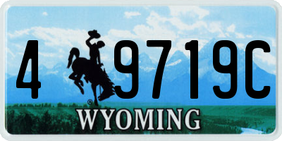 WY license plate 49719C
