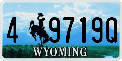WY license plate 49719Q