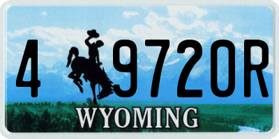 WY license plate 49720R
