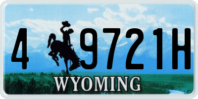 WY license plate 49721H