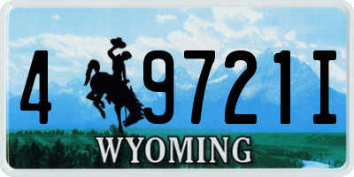 WY license plate 49721I