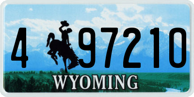 WY license plate 49721O