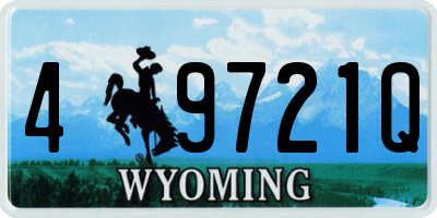 WY license plate 49721Q