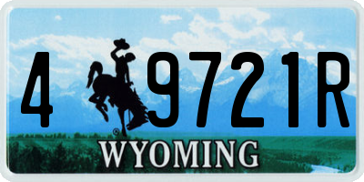WY license plate 49721R