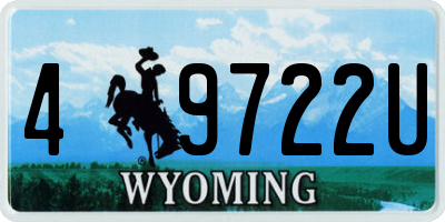 WY license plate 49722U