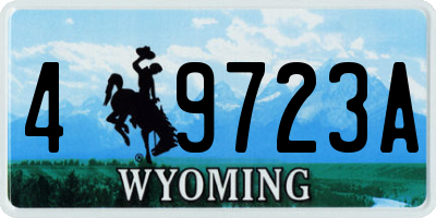 WY license plate 49723A